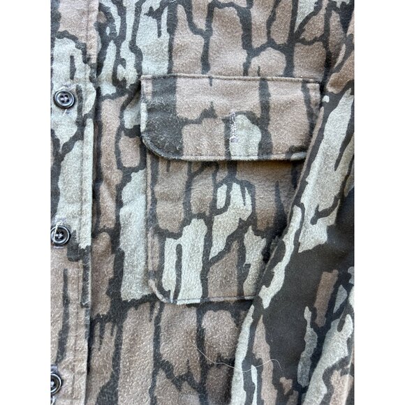 Vintage Duck Bay Camouflage Button-Up Shirt Long Sleeve Hunting Shirt M3 - Picture 2 of 5